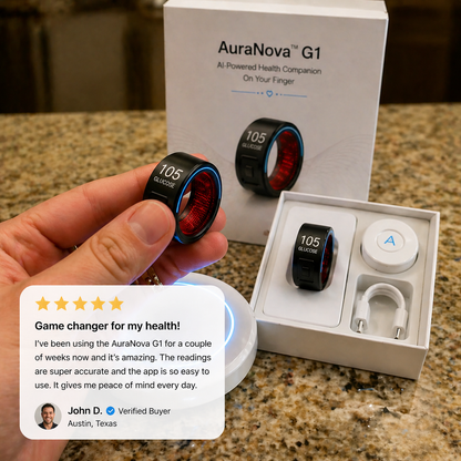 🎉 83% OFF Launch Offer🔥AuraNova™ G1 Non-Invasive Smart Ring（Mayo Clinic Recommended）