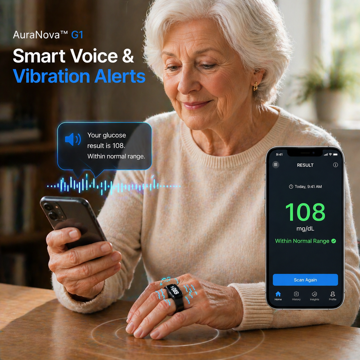 🎉 83% OFF Launch Offer🔥AuraNova™ G1 Non-Invasive Smart Ring（Mayo Clinic Recommended）